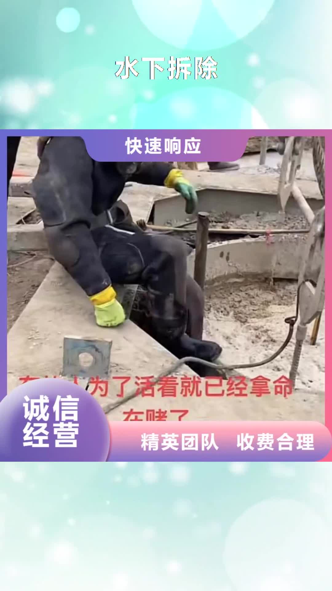 黄南 水下拆除 【水下管道拆墙】技术精湛